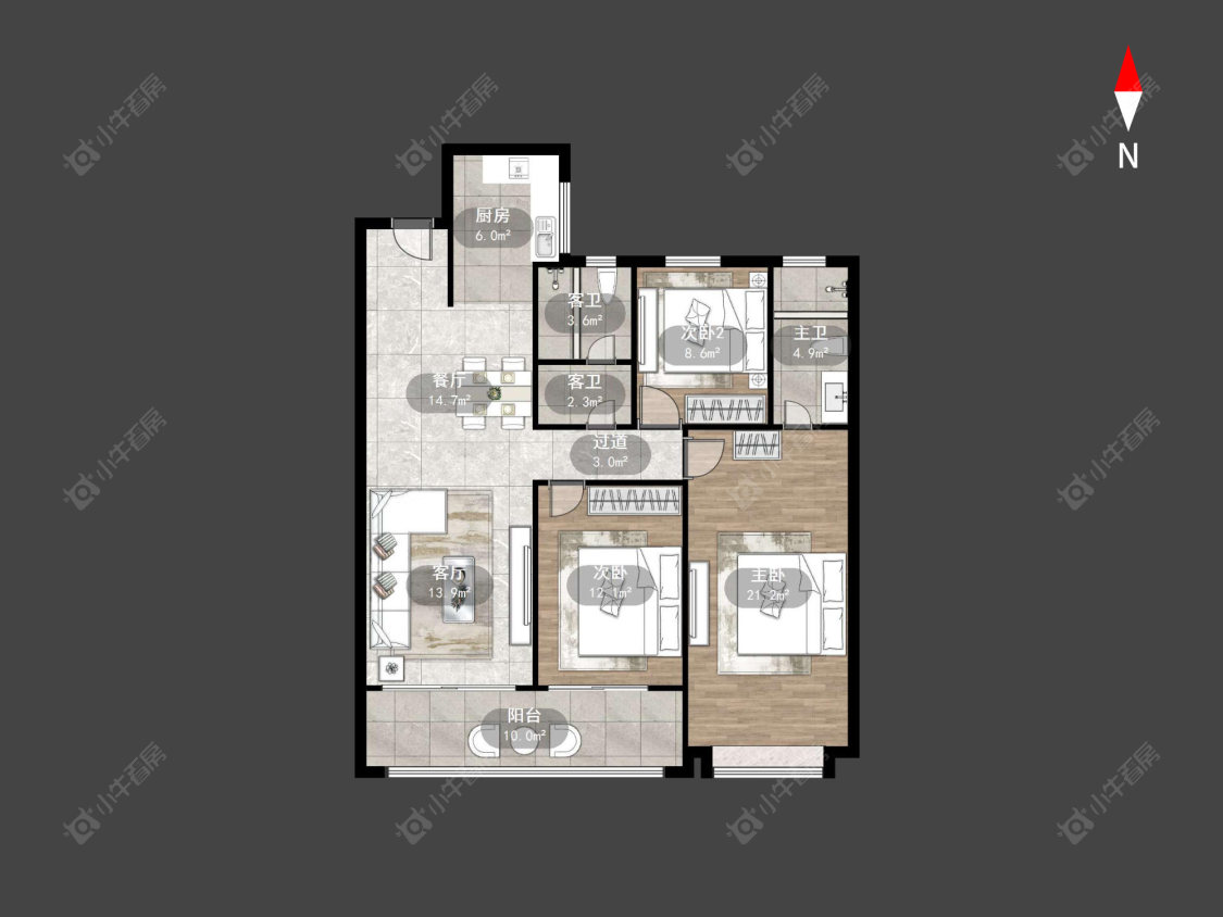 九洲玺房源户型图 常州九洲玺在售二手房源户型图_小牛看房