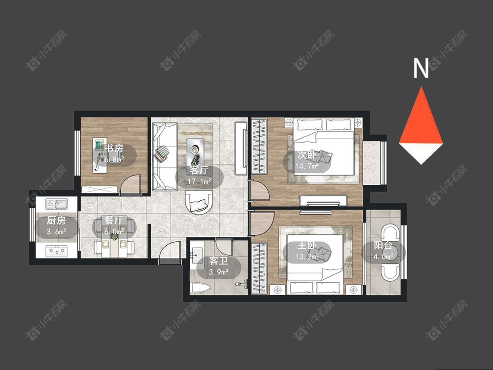 常州高成莱茵二期在售二手房源户型图_小牛看房