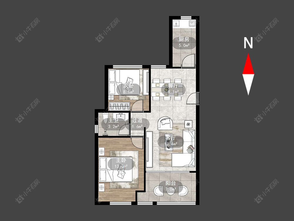 常州翡丽蓝湾在售二手房源户型图_小牛看房