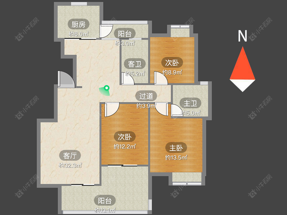 常州新城南都花海在售二手房源户型图_小牛看房