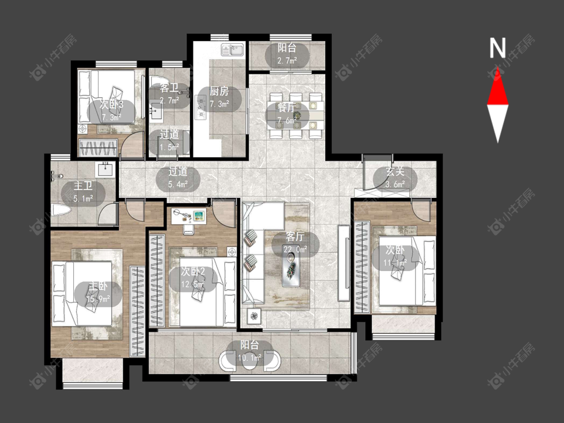 常州朗诗熙华府在售二手房源户型图_小牛看房