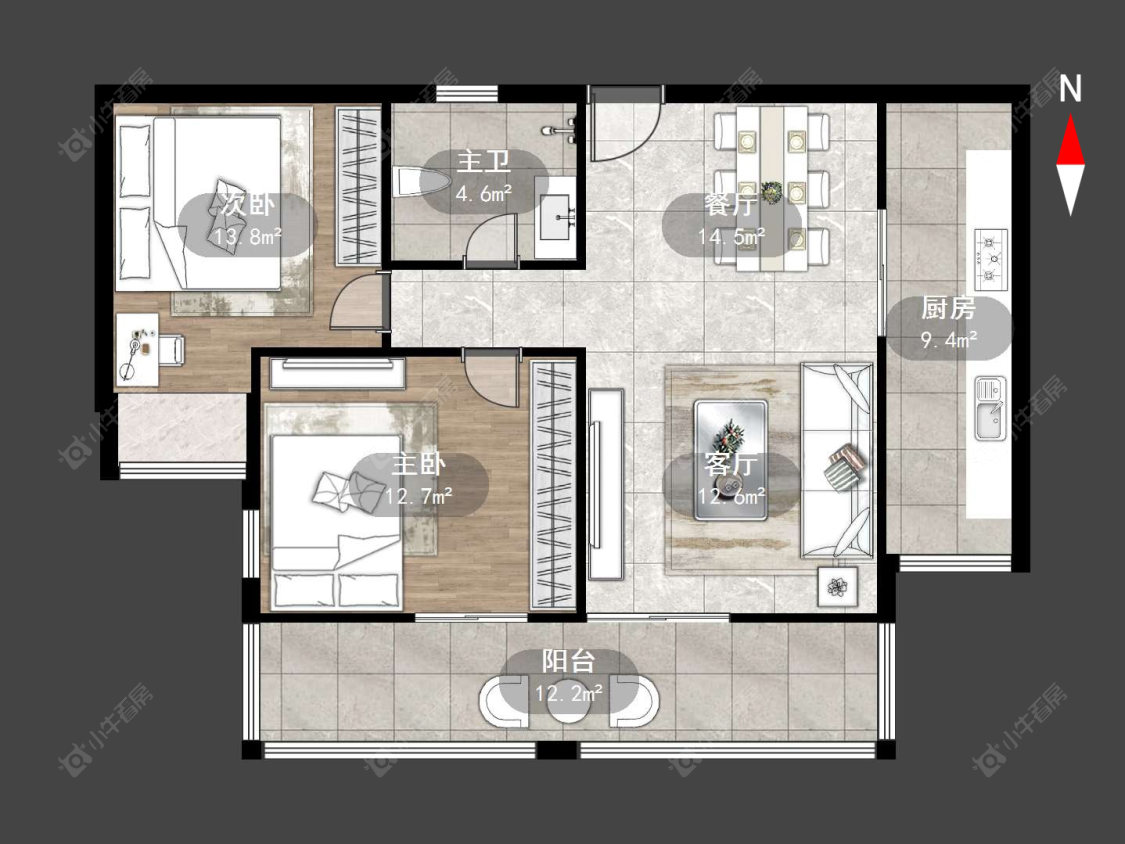 常州华城嘉园在售二手房源户型图_小牛看房