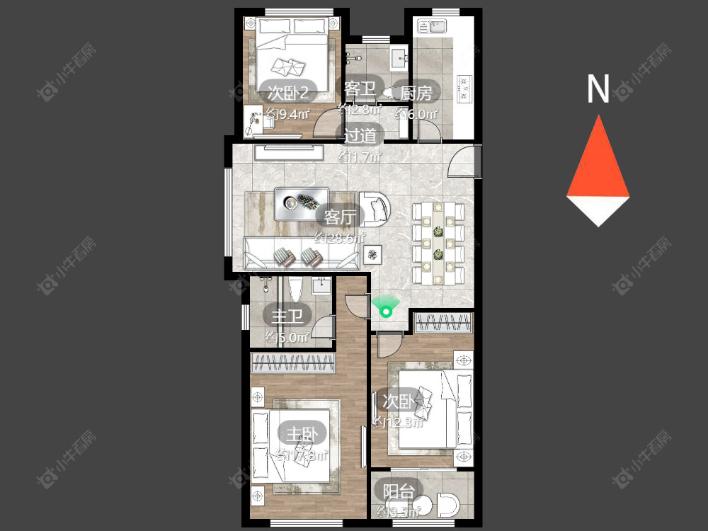 常州中梁首府壹号在售二手房源户型图_小牛看房