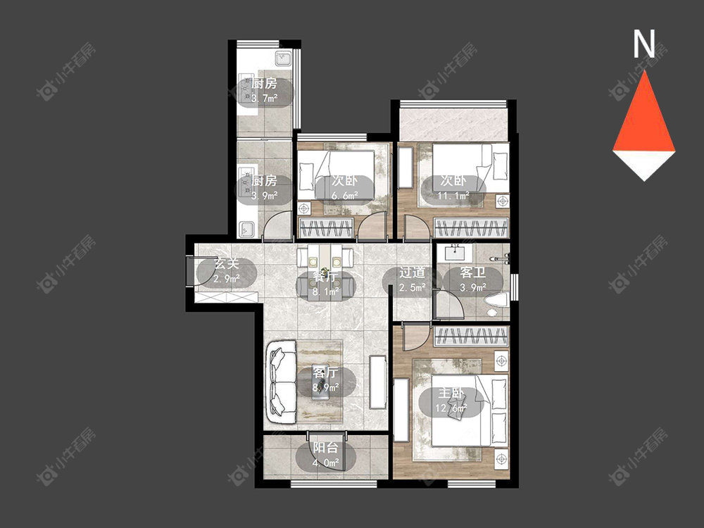 常州弘建壹品在售二手房房源户型图_小牛看房