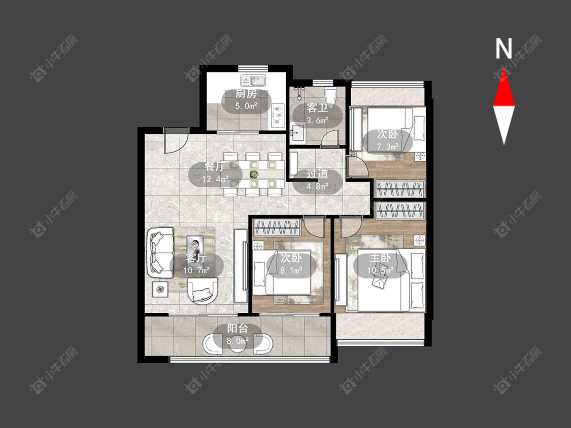 常州万科新都会在售二手房源户型图_小牛看房