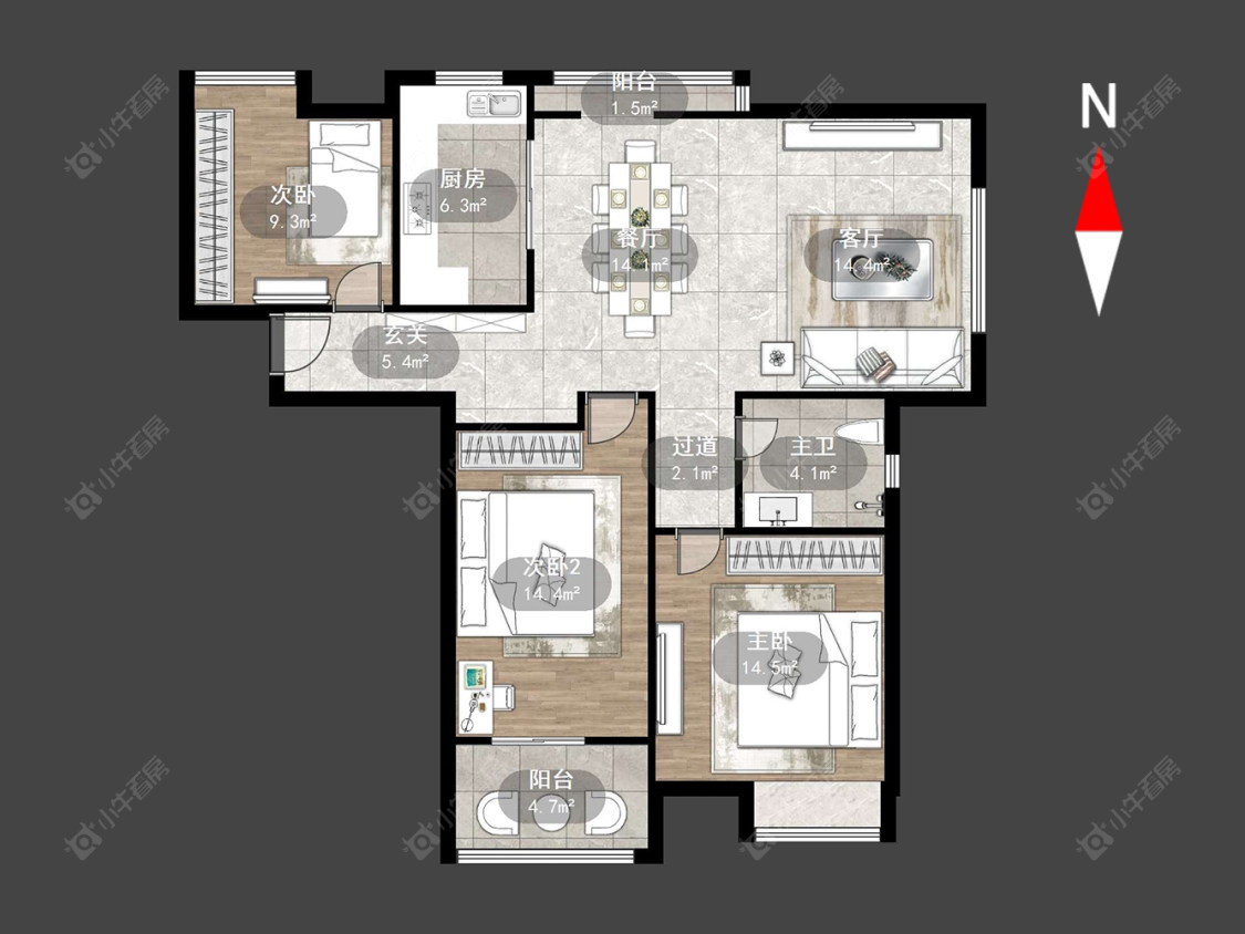 常州锦海星城一期在售二手房源户型图_小牛看房