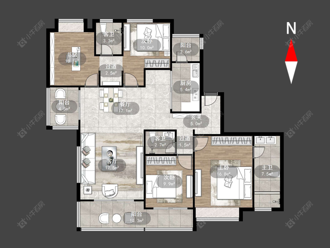 常州万科瑧湾汇（原蓝光黑钻）在售二手房源户型图_小牛看房