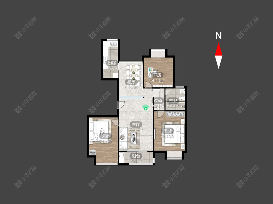 常州金色新城西区在售二手房房源户型图_小牛看房