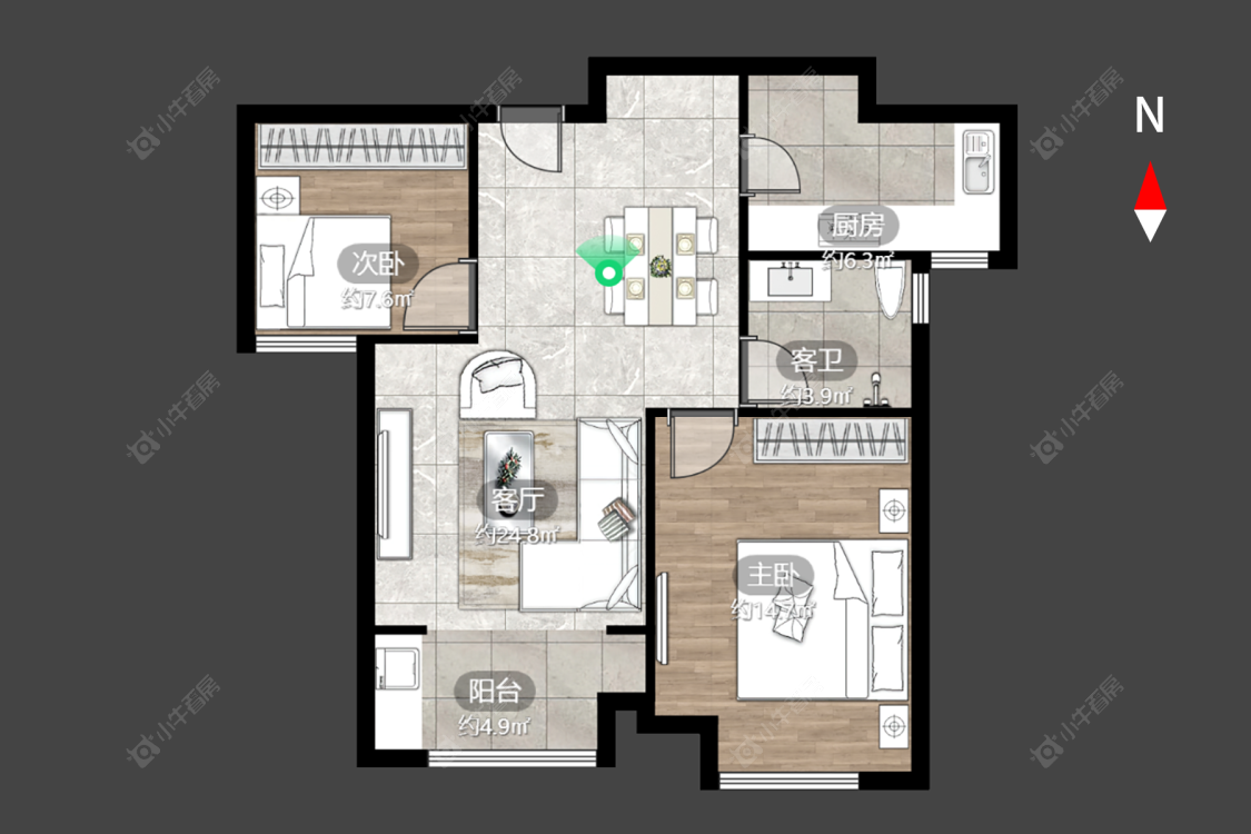 新城香溢澜桥一期房源户型图 常州新城香溢澜桥一期在售二手房源户型图_小牛看房