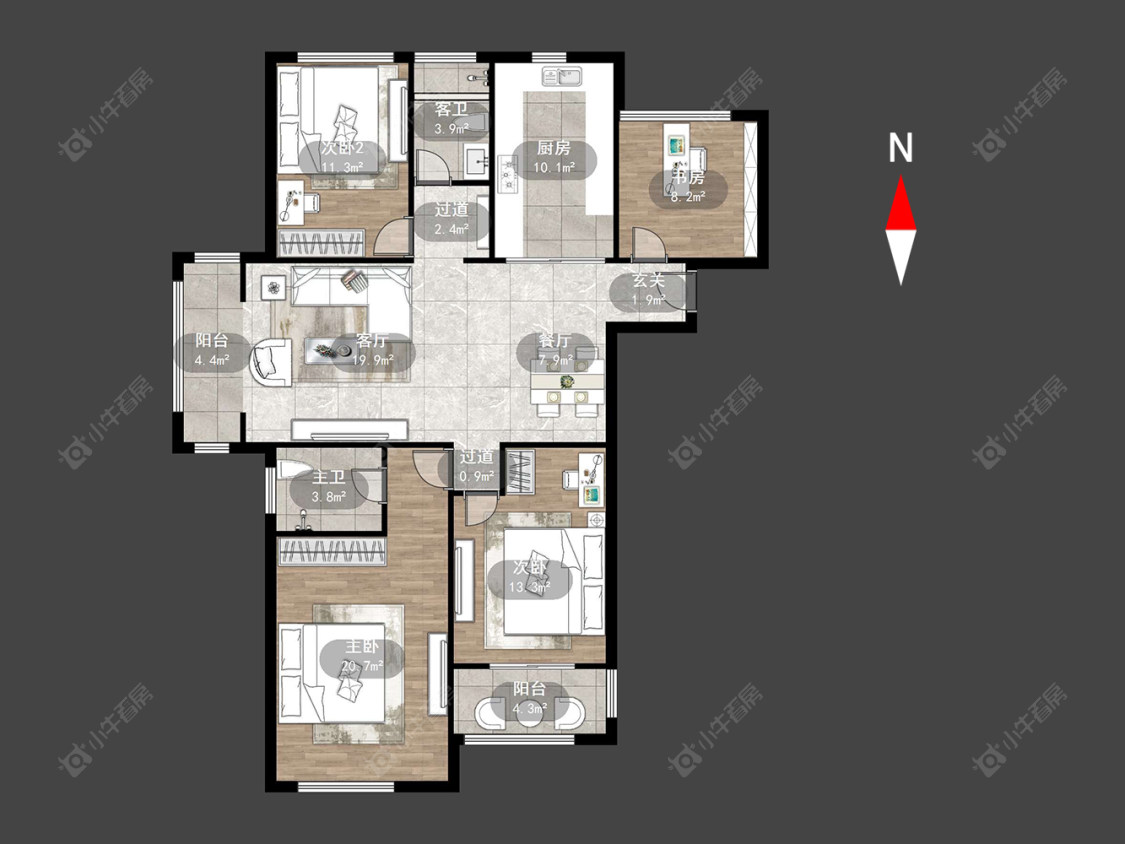 常州银河湾第一城二期在售二手房源户型图_小牛看房