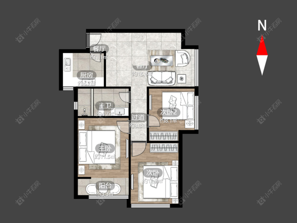 金百国际房源户型图 常州金百国际在售二手房源户型图_小牛看房