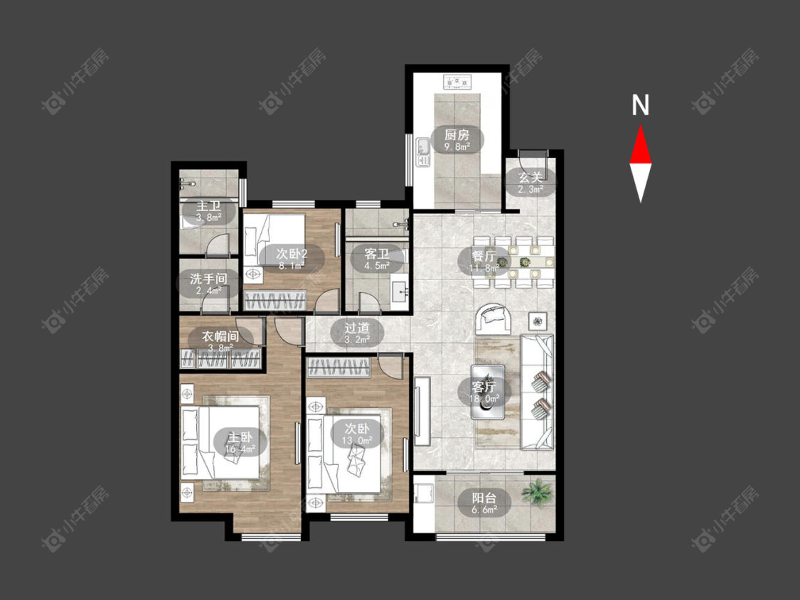常州百馨西苑四期在售二手房源户型图_小牛看房