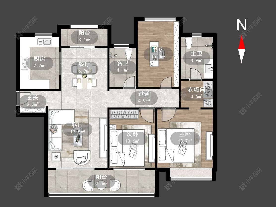 新城金郡(天宁)一期房源户型图 常州新城金郡(天宁)一期在售二手房源户型图_小牛看房