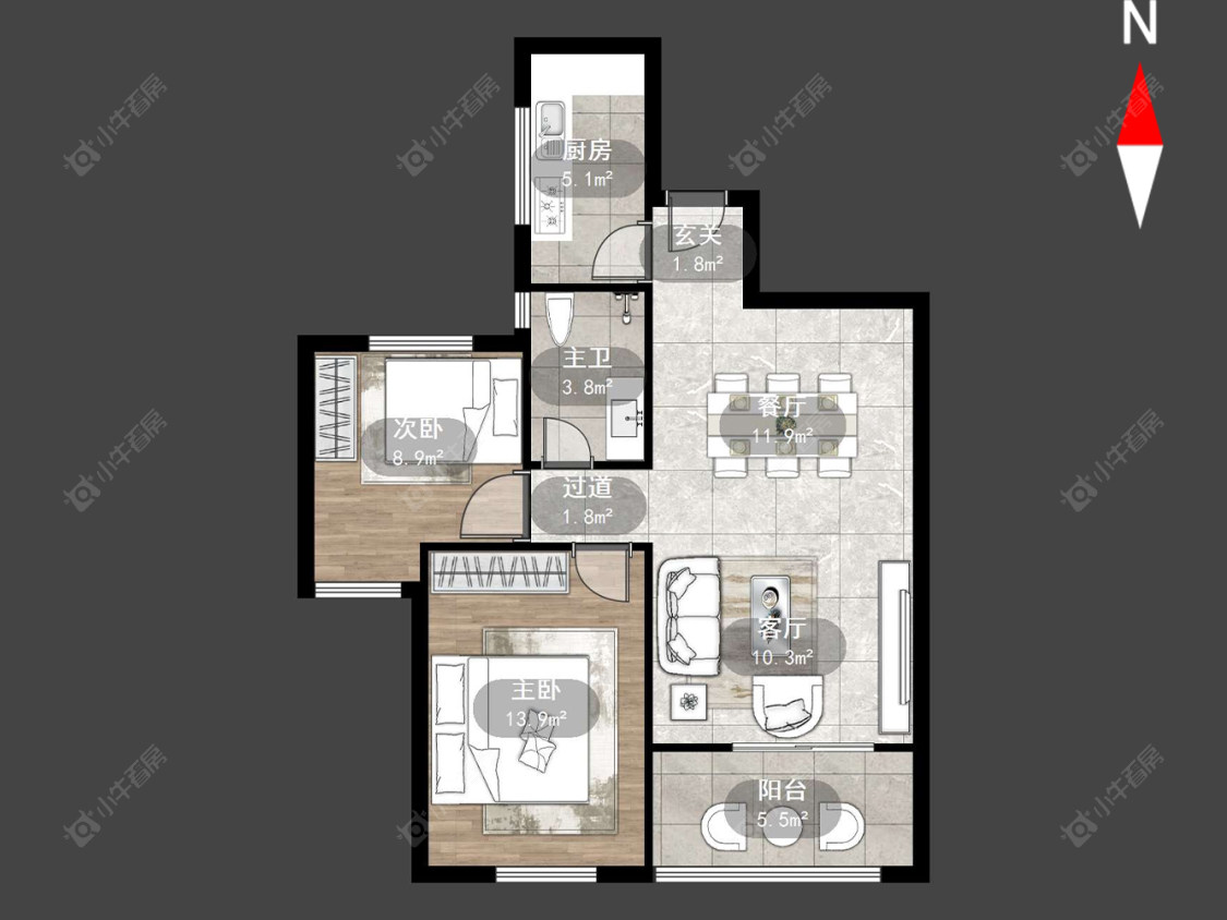 常州蔚蓝天地一二期在售二手房源户型图_小牛看房