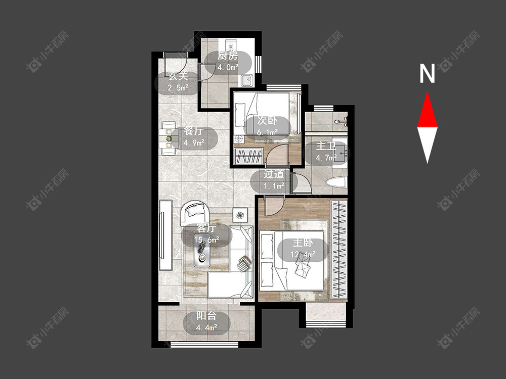 招商花园城房源户型图 常州招商花园城在售二手房源户型图_小牛看房