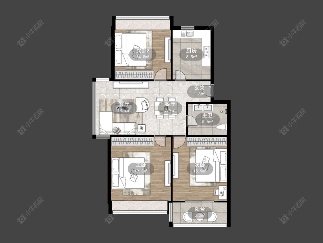 常州长宏苑在售二手房源户型图_小牛看房
