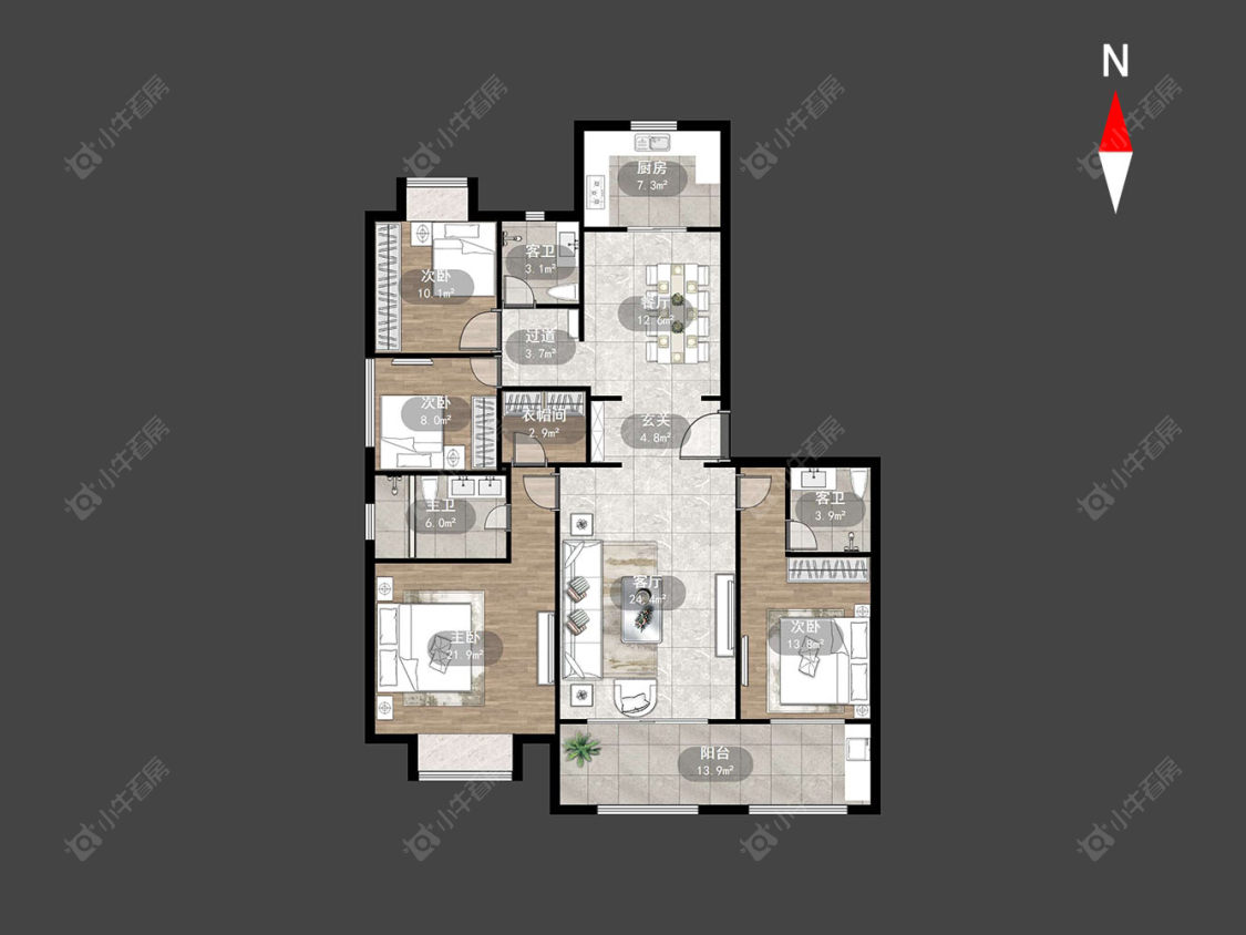 常州新城樾府(新北)在售二手房源户型图_小牛看房