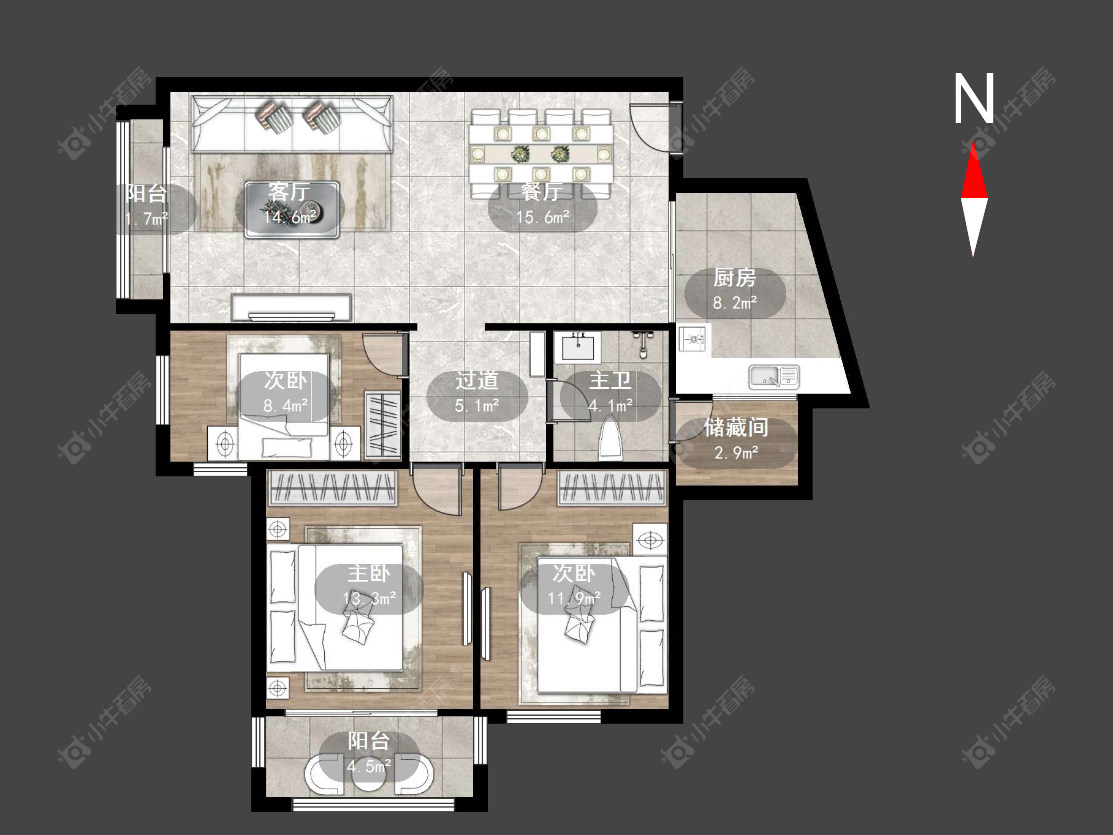 银河湾明苑一期房源户型图 常州银河湾明苑一期在售二手房源户型图_小牛看房