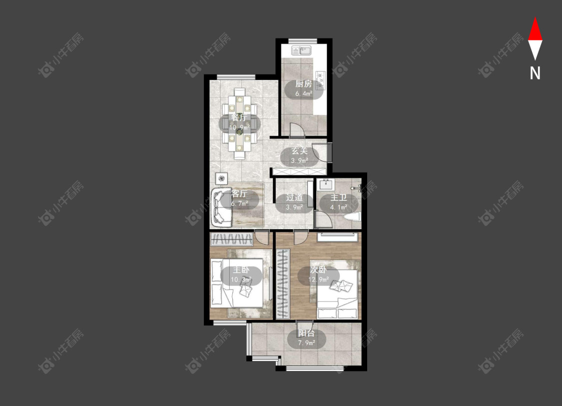 常州娑罗家园在售二手房源户型图_小牛看房