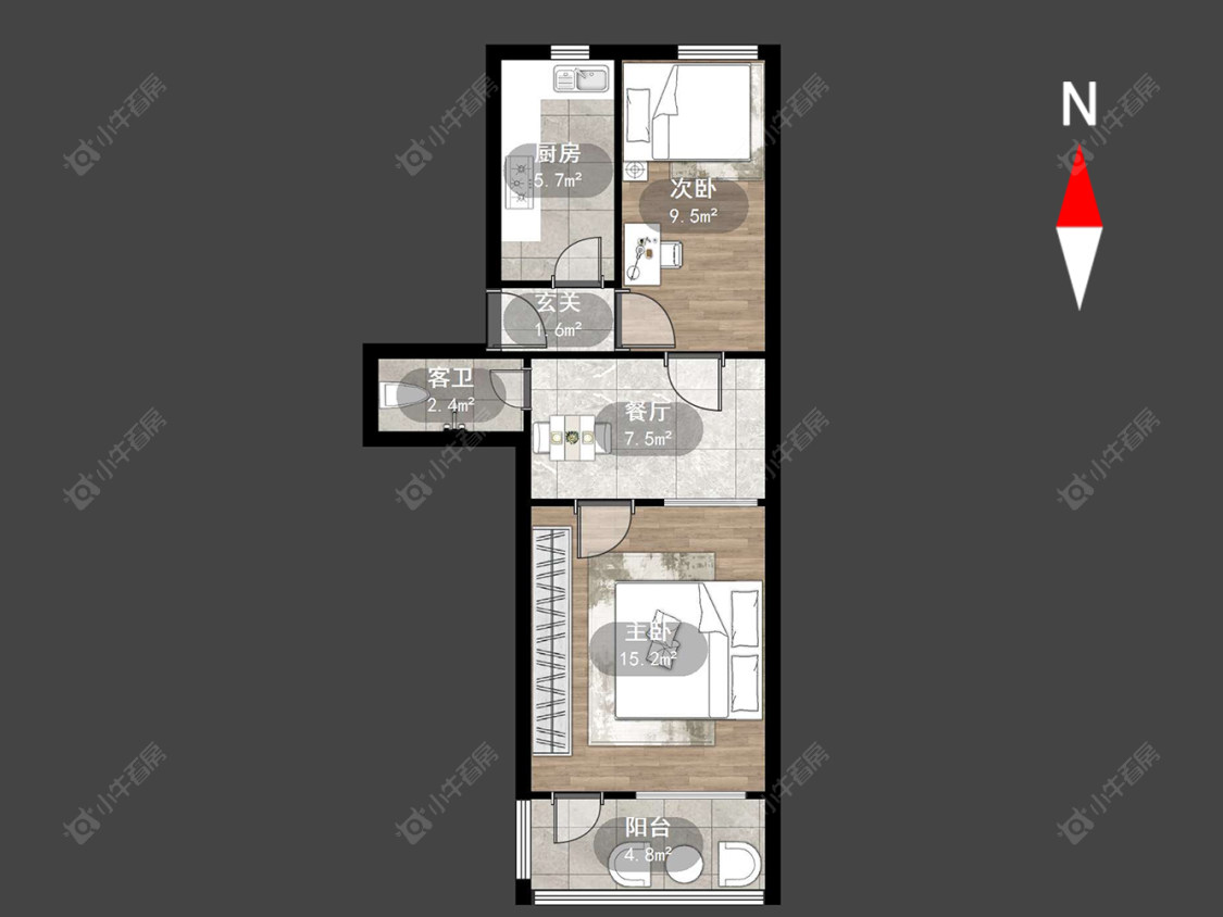 常州工房南区在售二手房源户型图_小牛看房