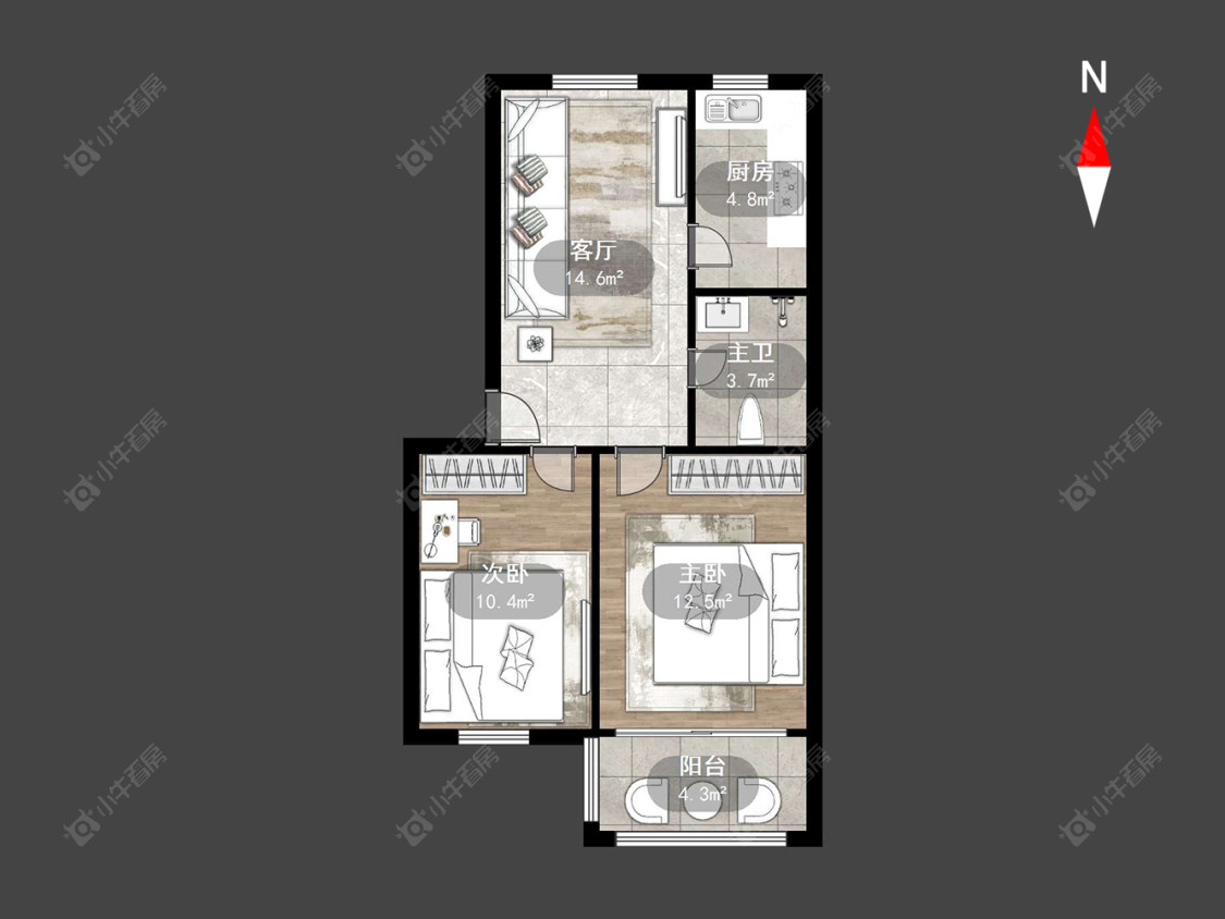 常州花园南村在售二手房源户型图_小牛看房