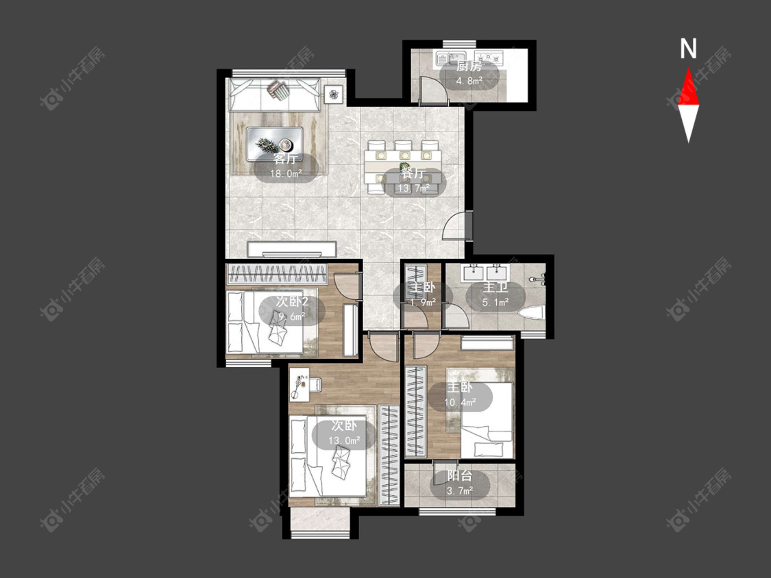 常州新城长岛在售二手房源户型图_小牛看房