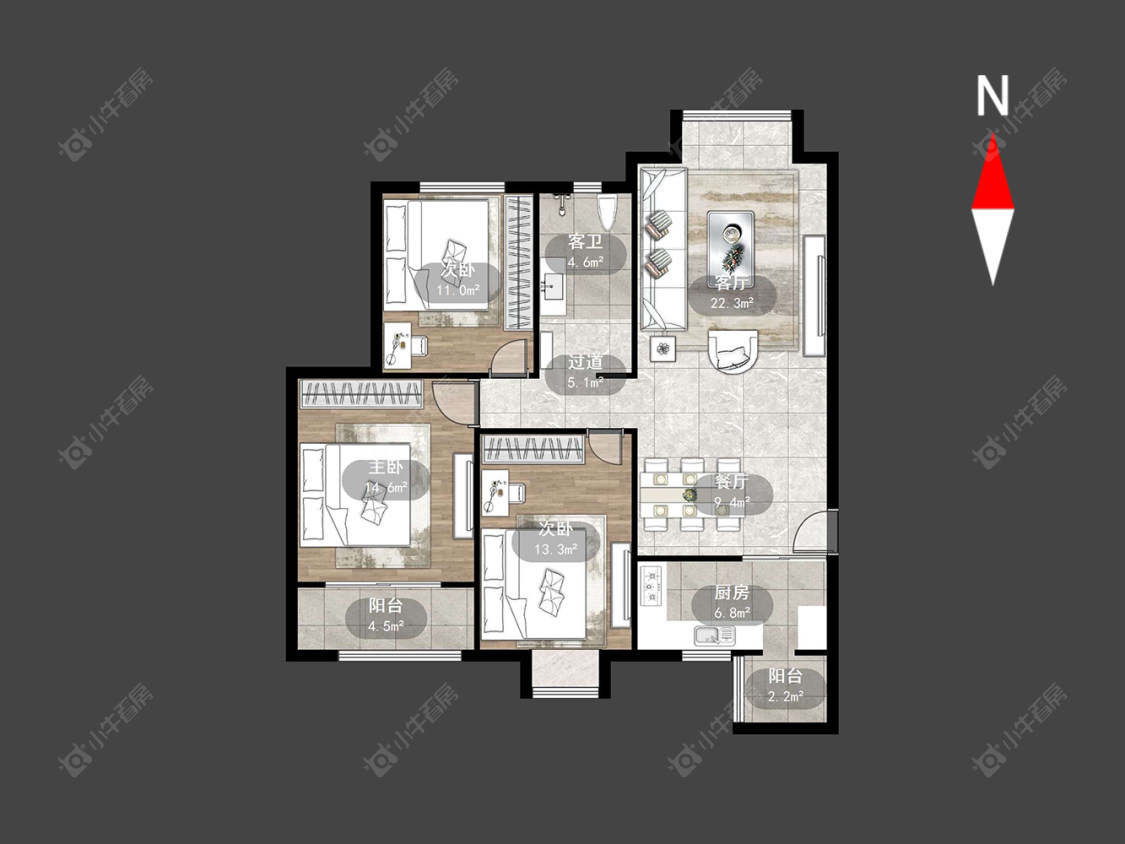 世府邻里中心房源户型图 常州世府邻里中心在售二手房源户型图_小牛看房