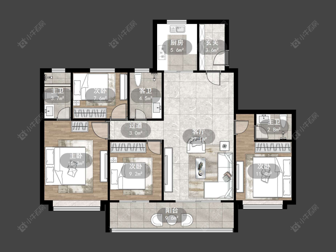 中海时代都会房源户型图 丹阳中海时代都会在售二手房源户型图_小牛看房