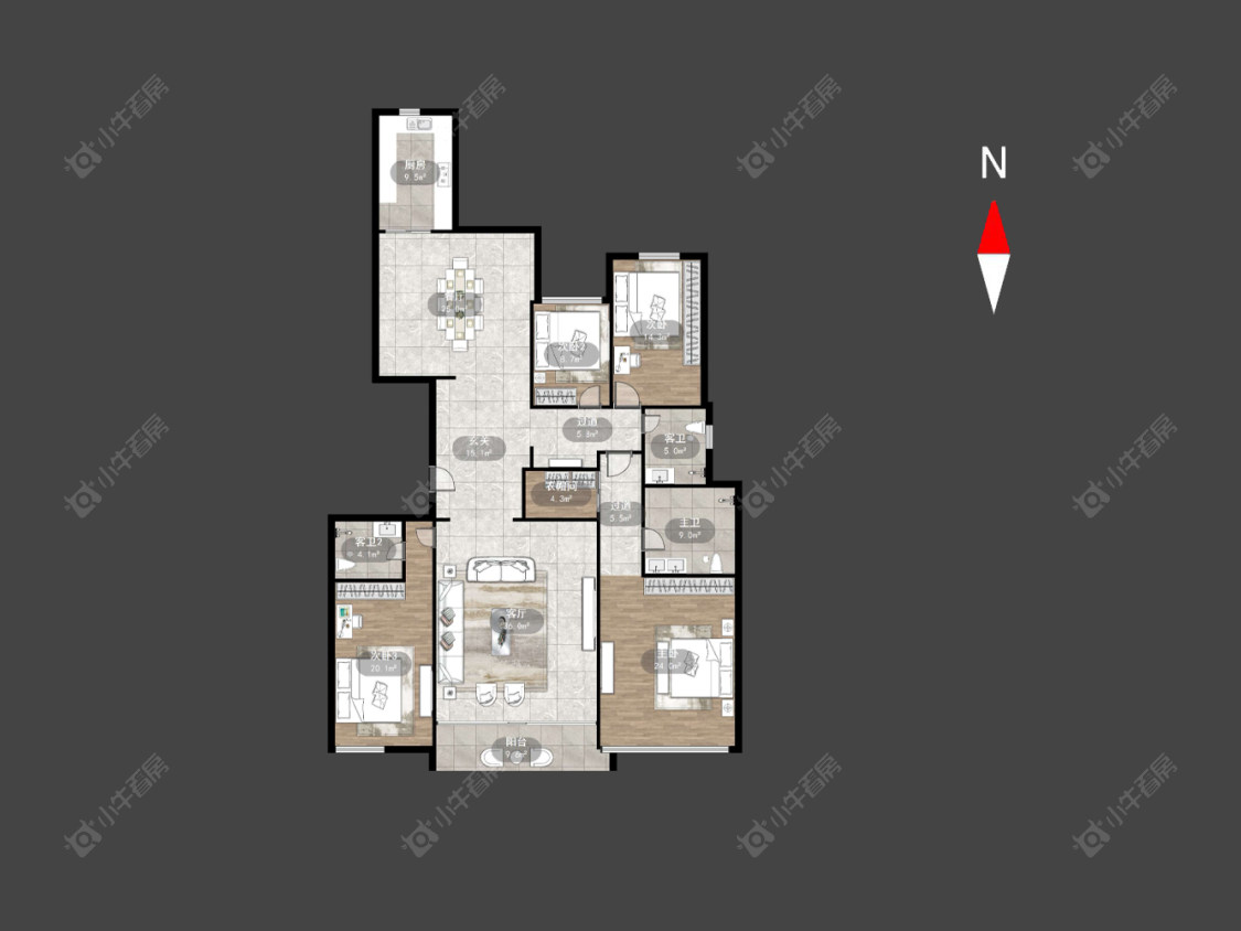 九龙仓繁华里房源户型图 常州九龙仓繁华里在售二手房源户型图_小牛看房
