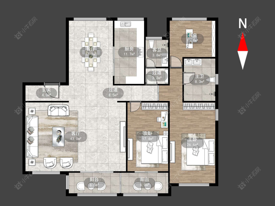 常州龙湖龙誉城四期在售二手房源户型图_小牛看房