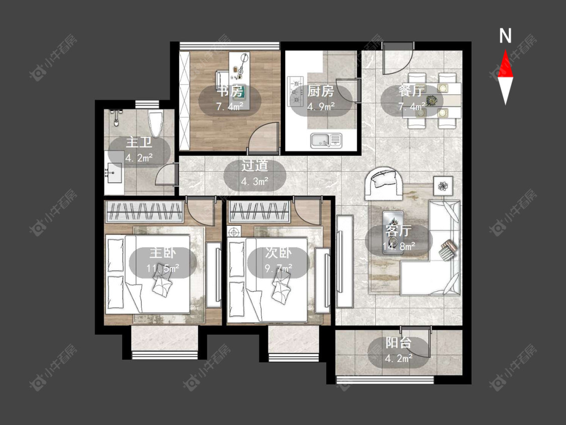 常州华润紫云府在售二手房源户型图_小牛看房