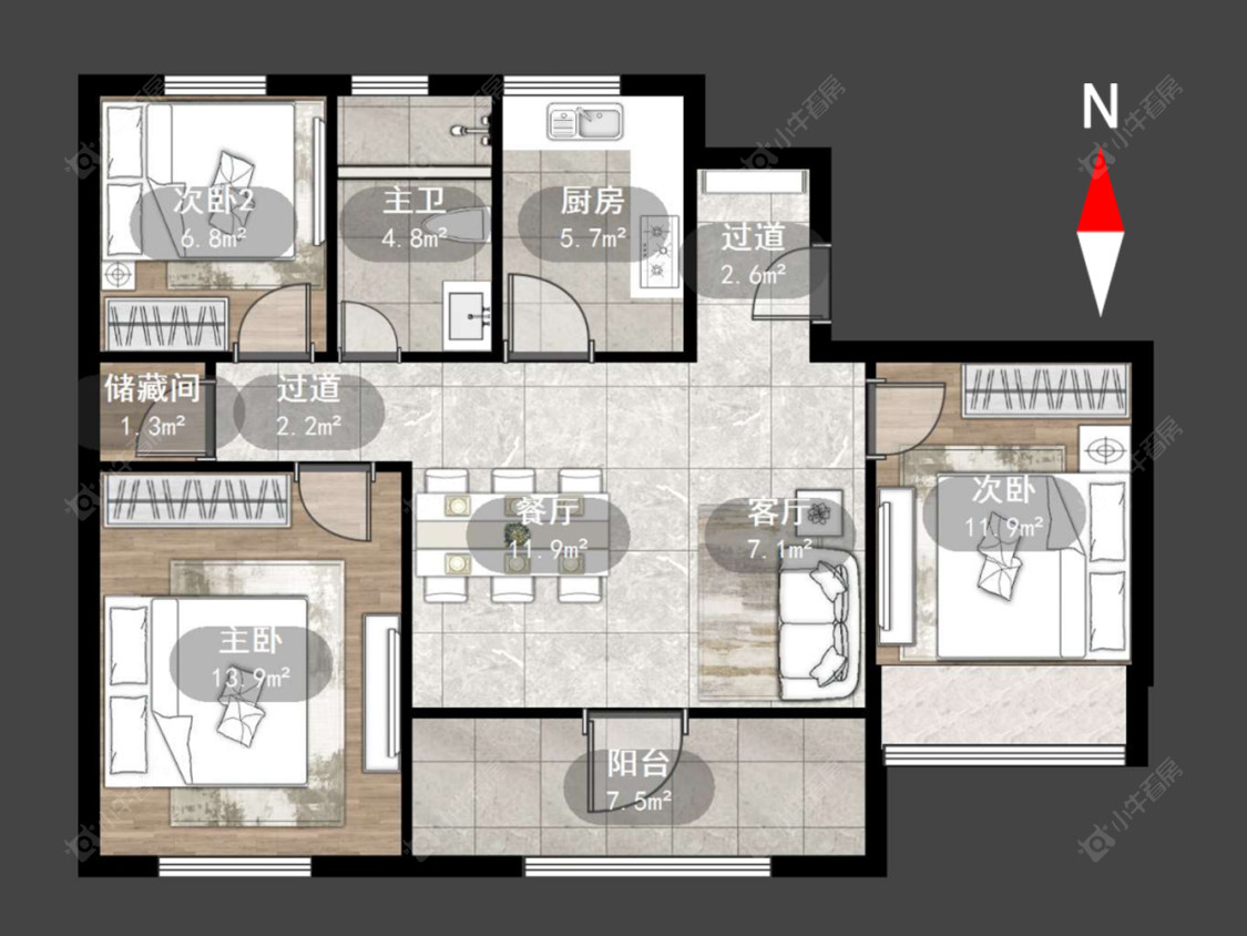 常州万科弘阳君望甲第在售二手房源户型图_小牛看房