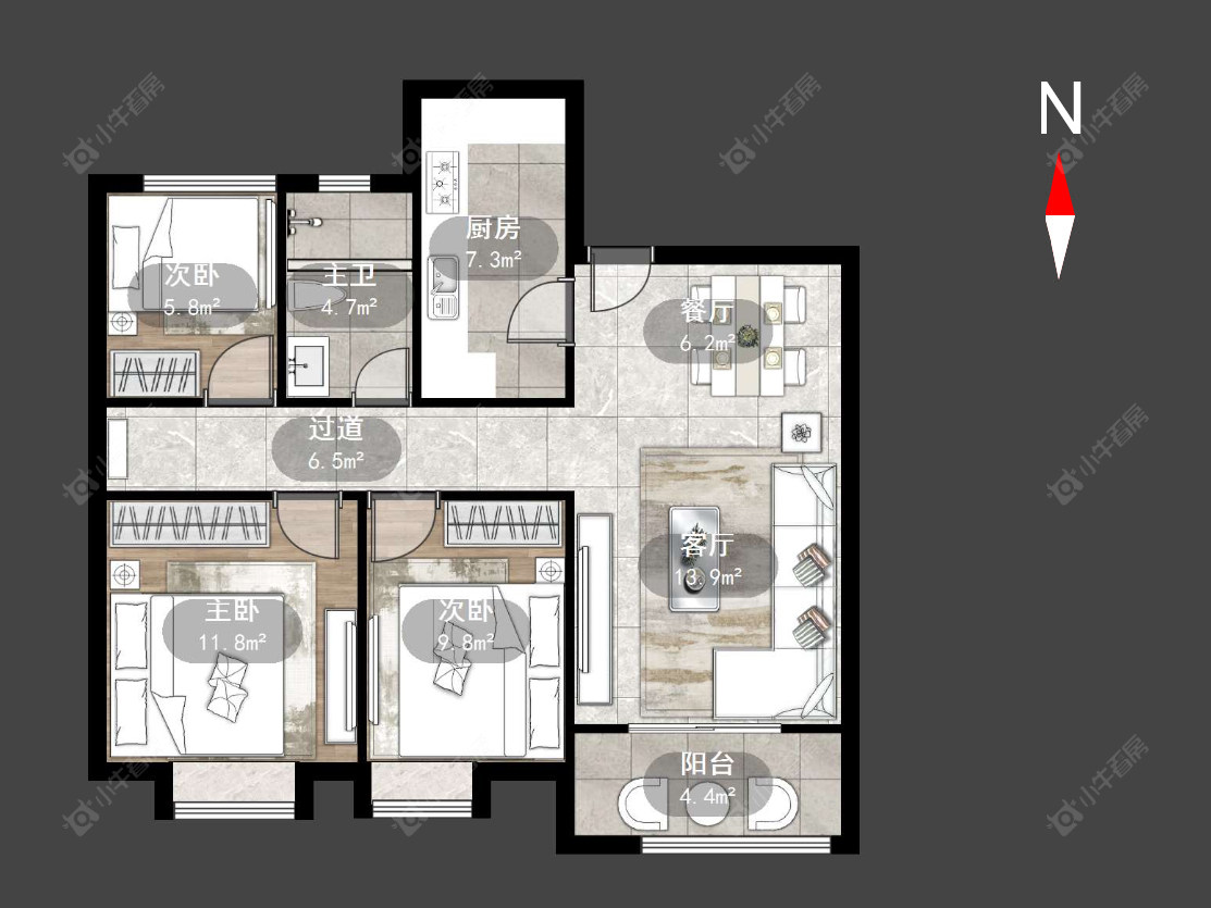 中海凤凰熙岸房源户型图 常州中海凤凰熙岸在售二手房源户型图_小牛看房