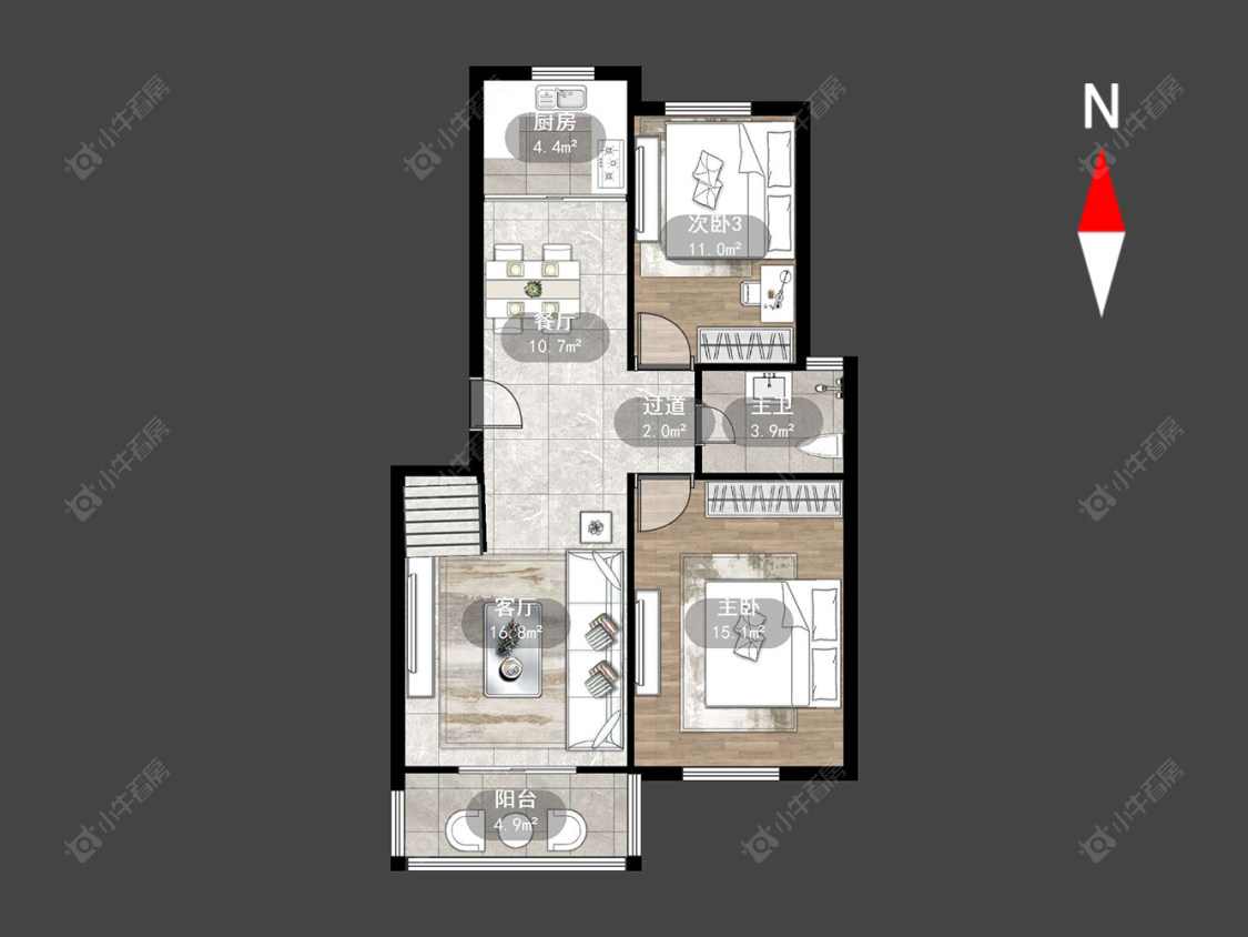 腾龙苑东区房源户型图 常州腾龙苑东区在售二手房源户型图_小牛看房