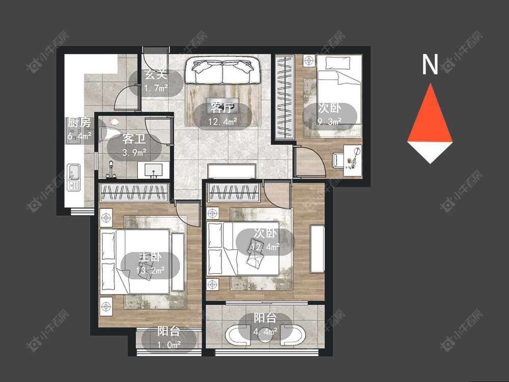 泰盈八千里房源户型图 常州泰盈八千里在售二手房源户型图_小牛看房