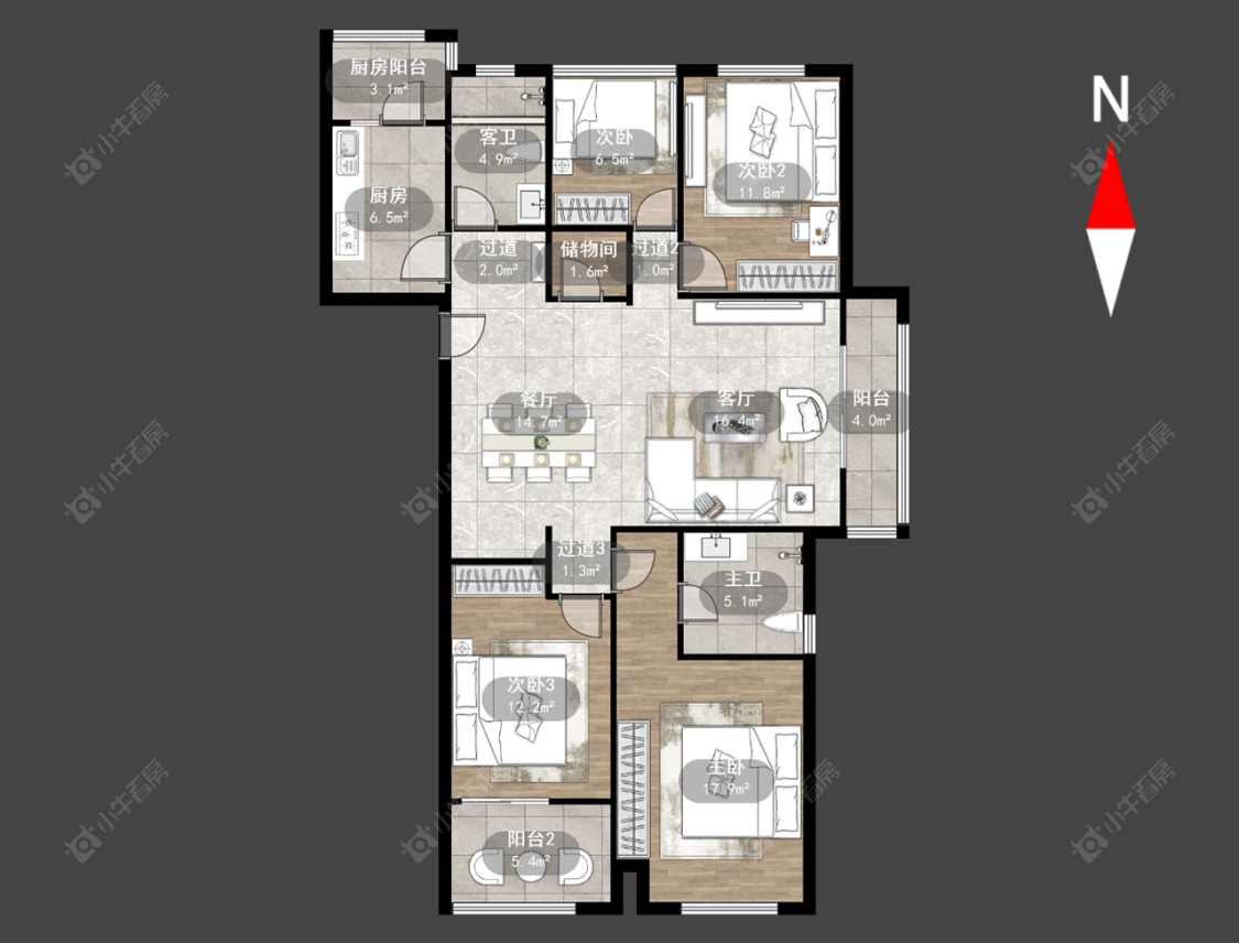 常州佳兆业凤凰湖壹号在售二手房源户型图_小牛看房