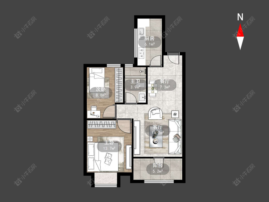 常州尚德花园在售二手房源户型图_小牛看房
