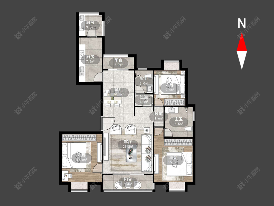 常州御水华庭一期在售二手房源户型图_小牛看房