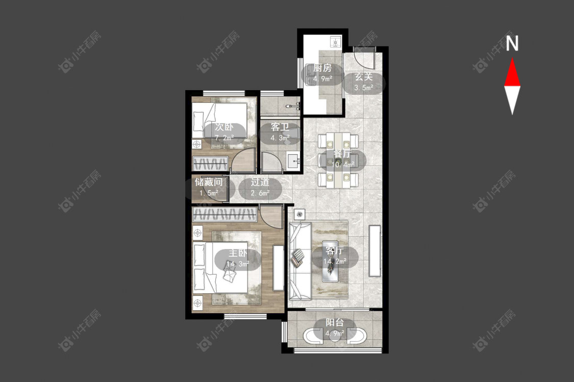 香聚雅苑东区房源户型图 常州香聚雅苑东区在售二手房源户型图_小牛看房