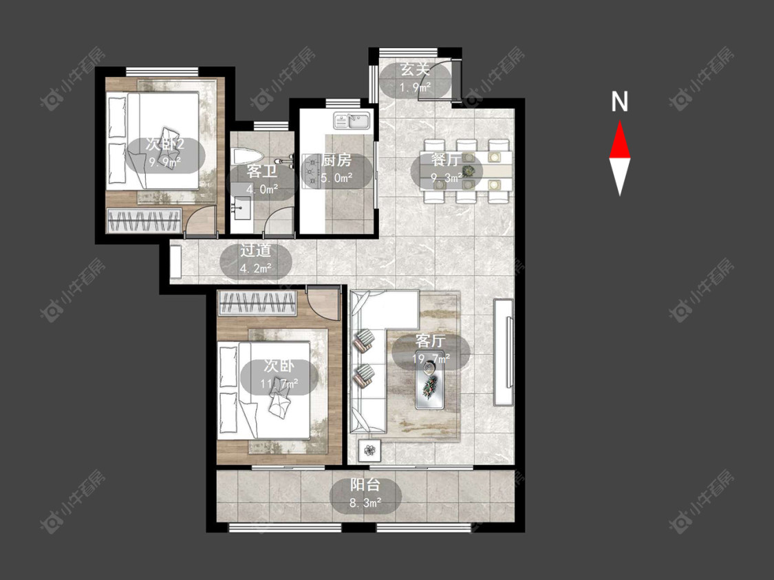 常州绿都万和城六区在售二手房源户型图_小牛看房