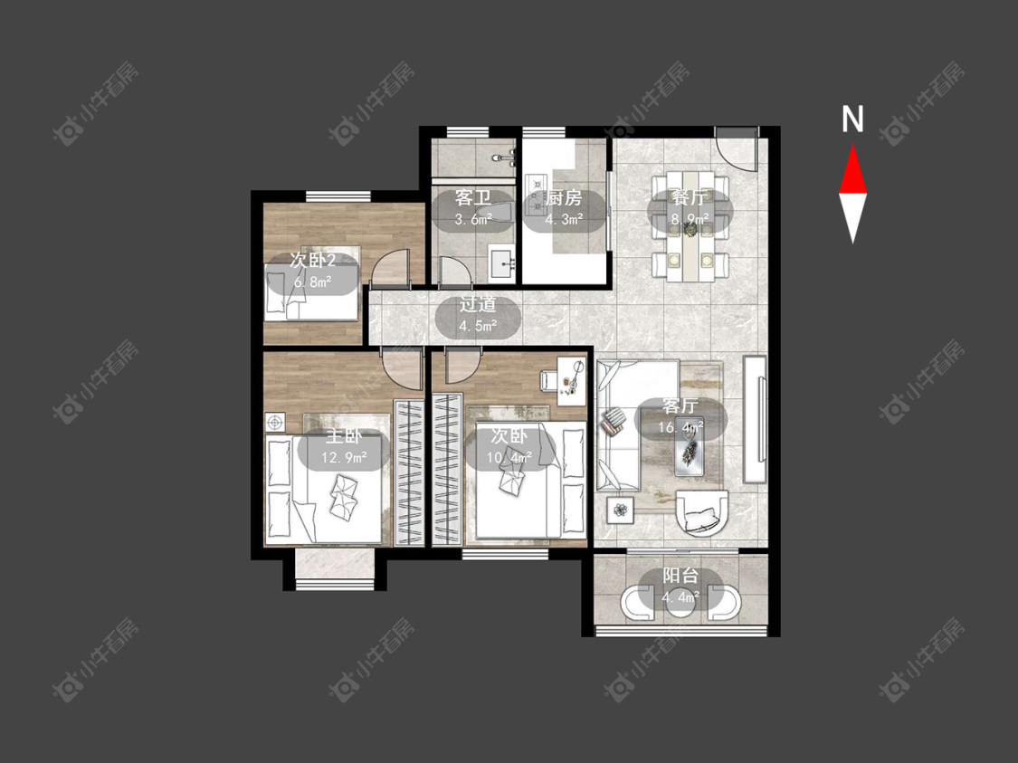 常州怡安家园在售二手房源户型图_小牛看房
