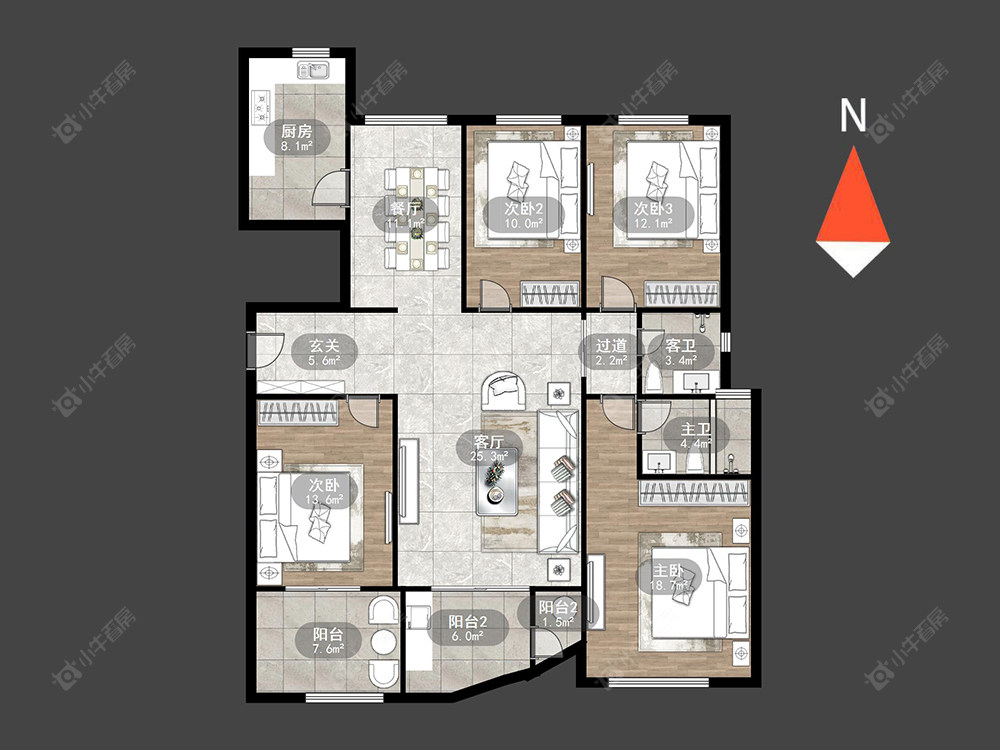 新城南都御苑房源户型图 常州新城南都御苑在售二手房源户型图_小牛看房