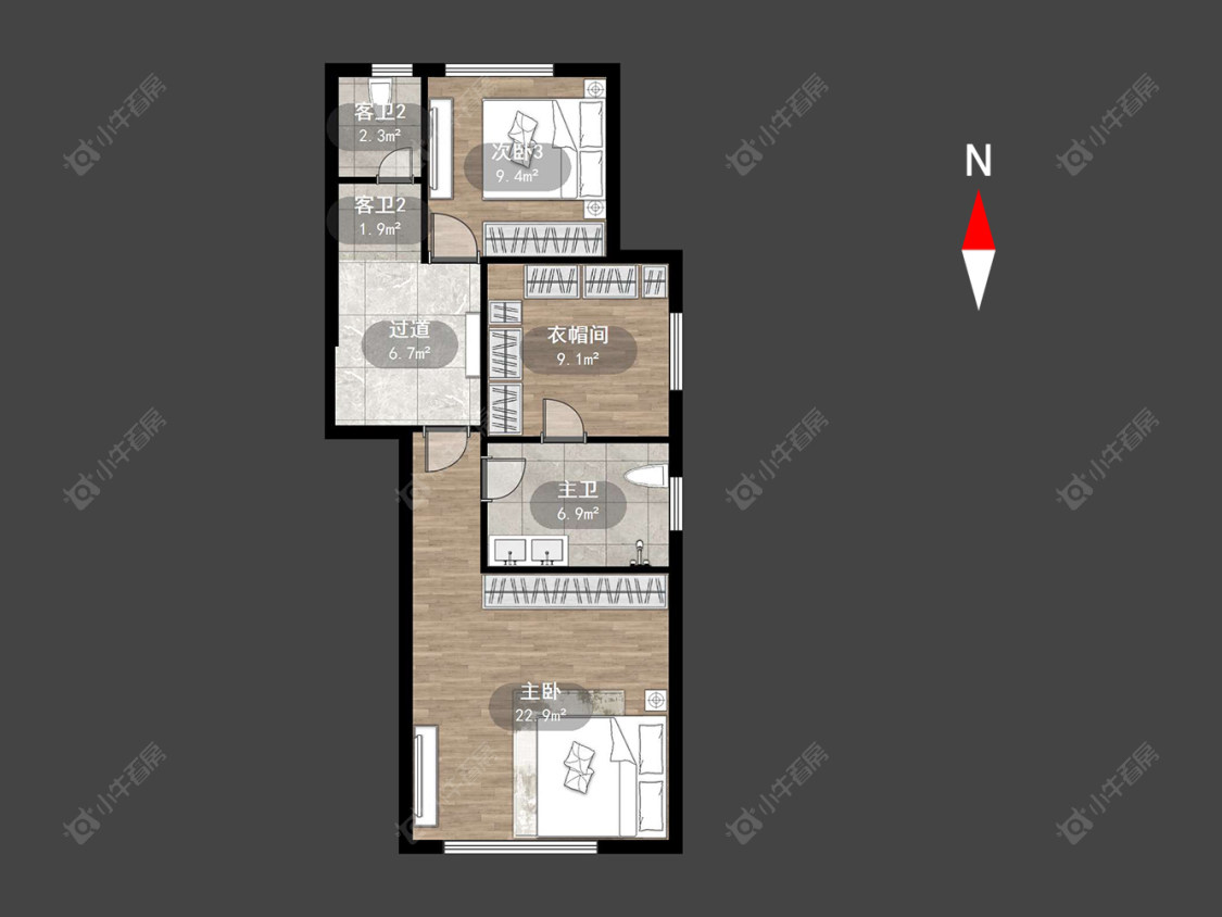 常州金地天际在售二手房源户型图_小牛看房