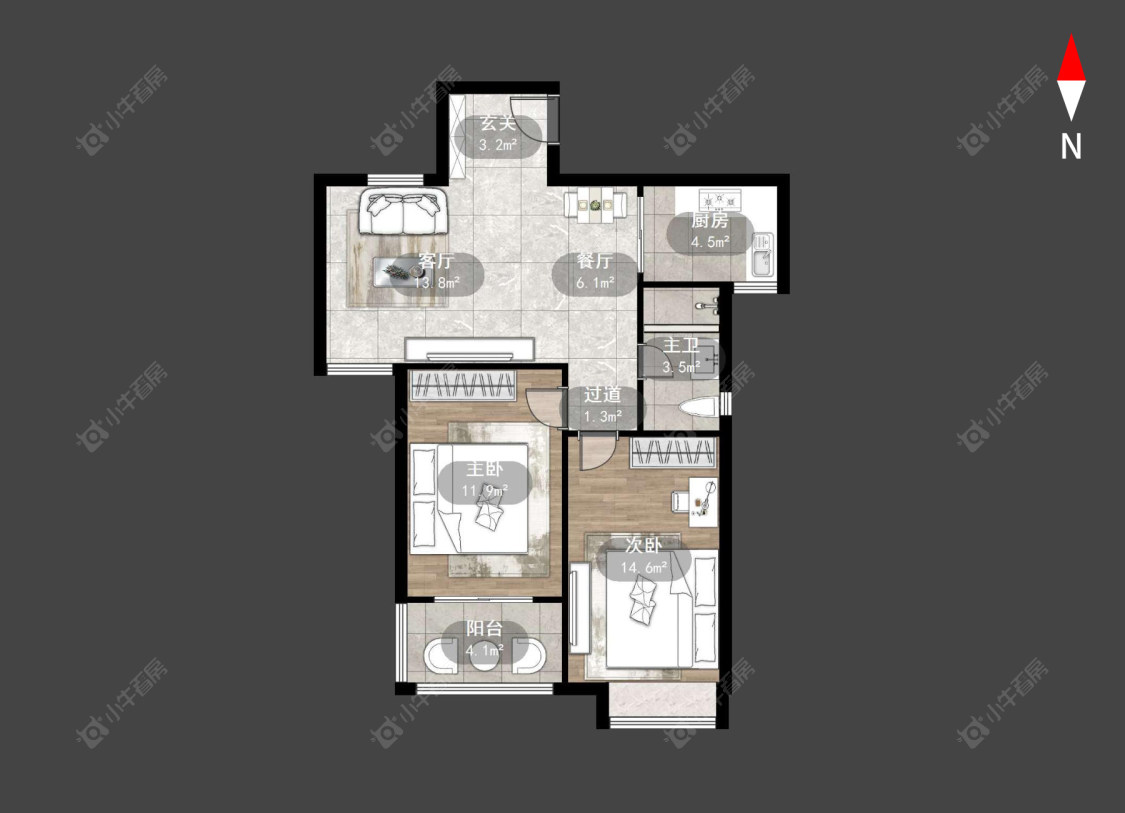 常州香梅花园在售二手房源户型图_小牛看房
