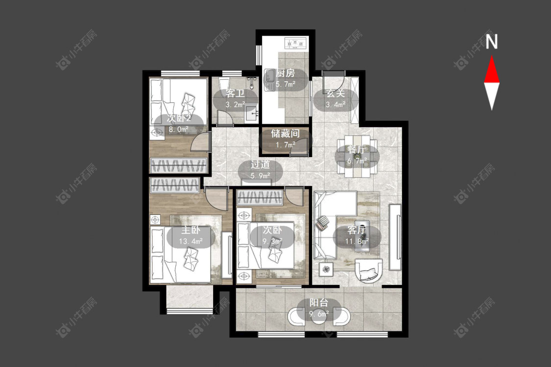 常州弘阳燕澜风华三区在售二手房源户型图_小牛看房