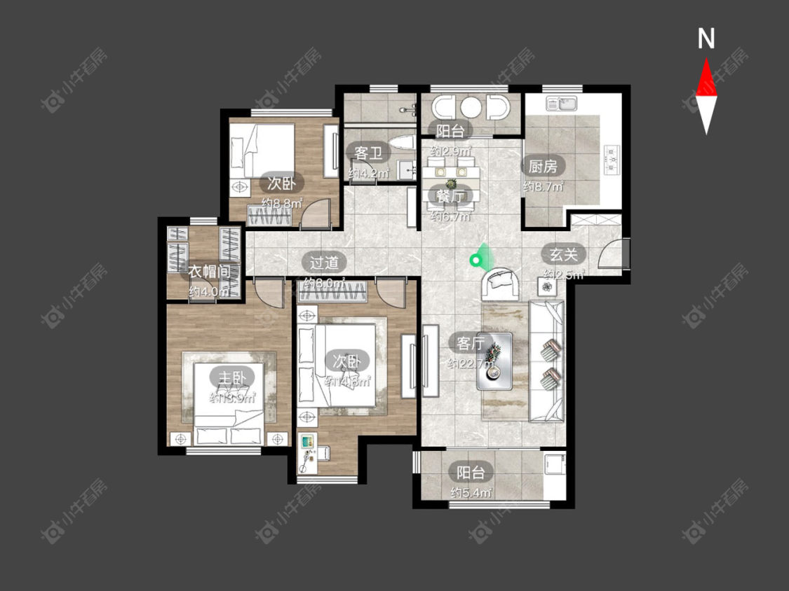 常州景瑞望府在售二手房源户型图_小牛看房