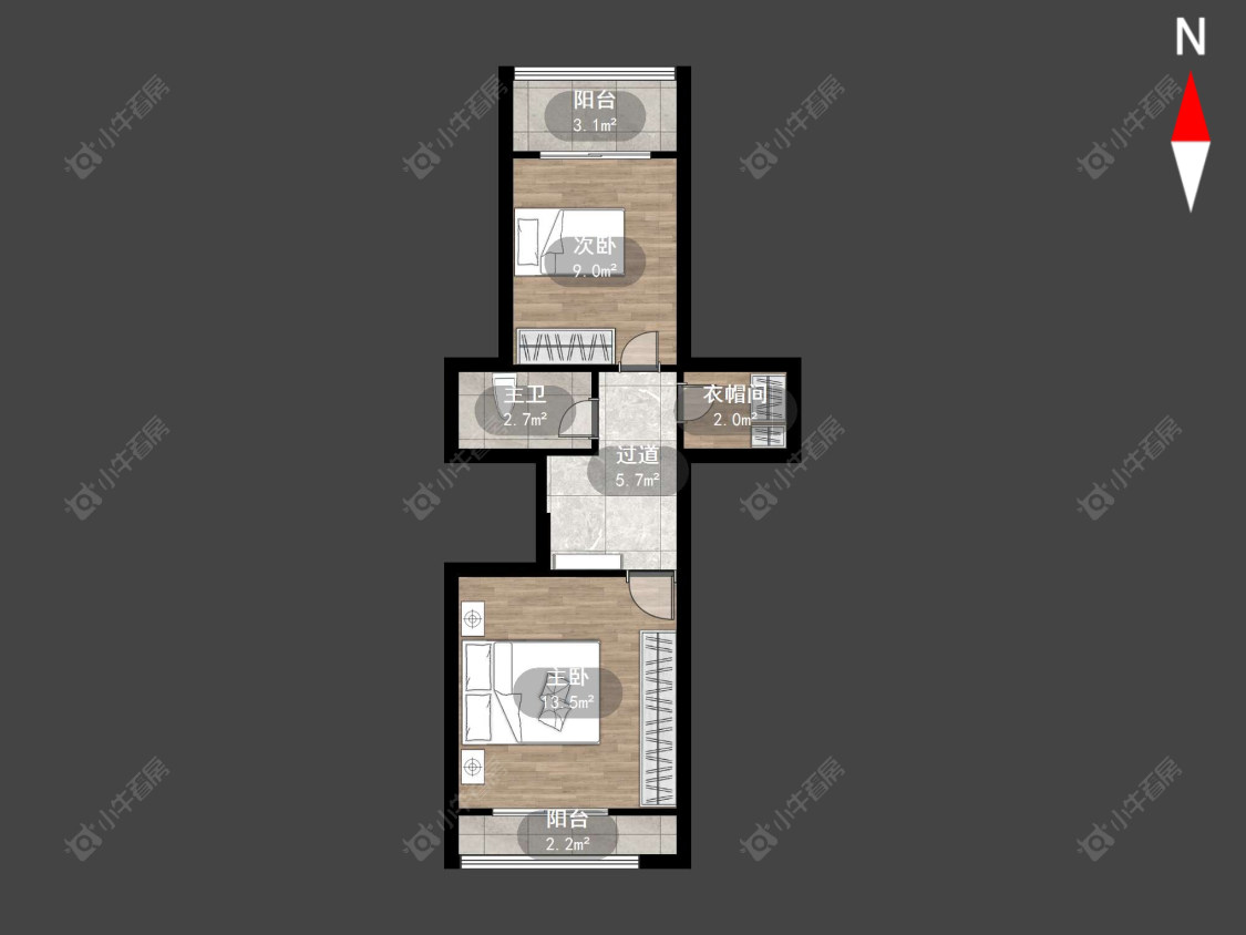 新天地花苑房源户型图 常州新天地花苑在售二手房源户型图_小牛看房