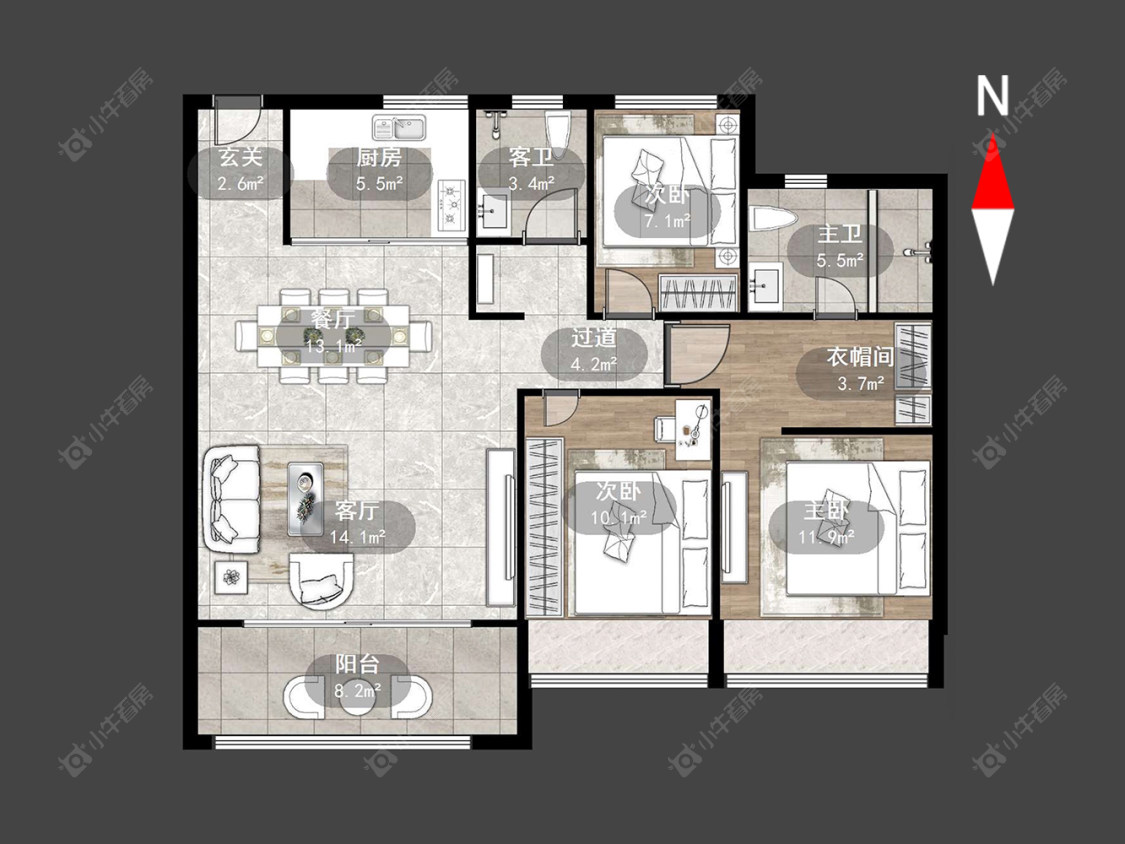 万科新都会房源户型图 常州万科新都会在售二手房源户型图_小牛看房