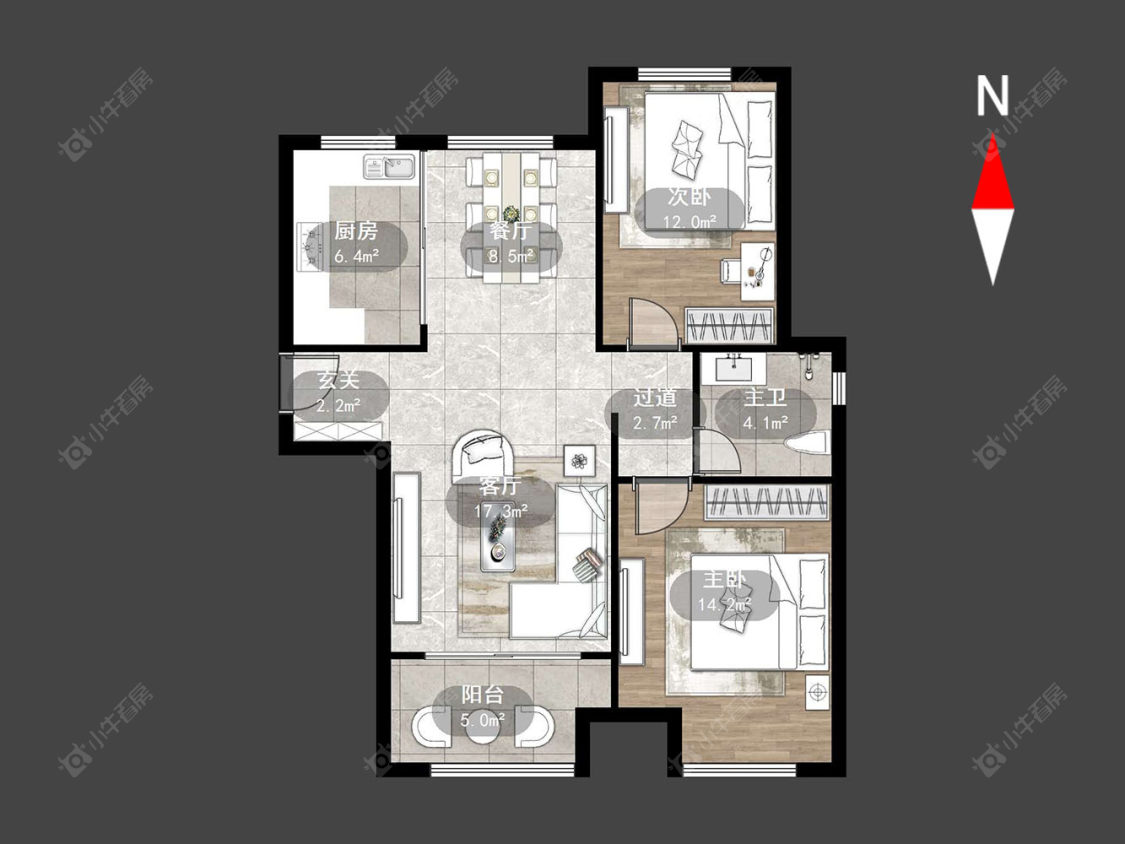 常州新城域三期在售二手房源户型图_小牛看房