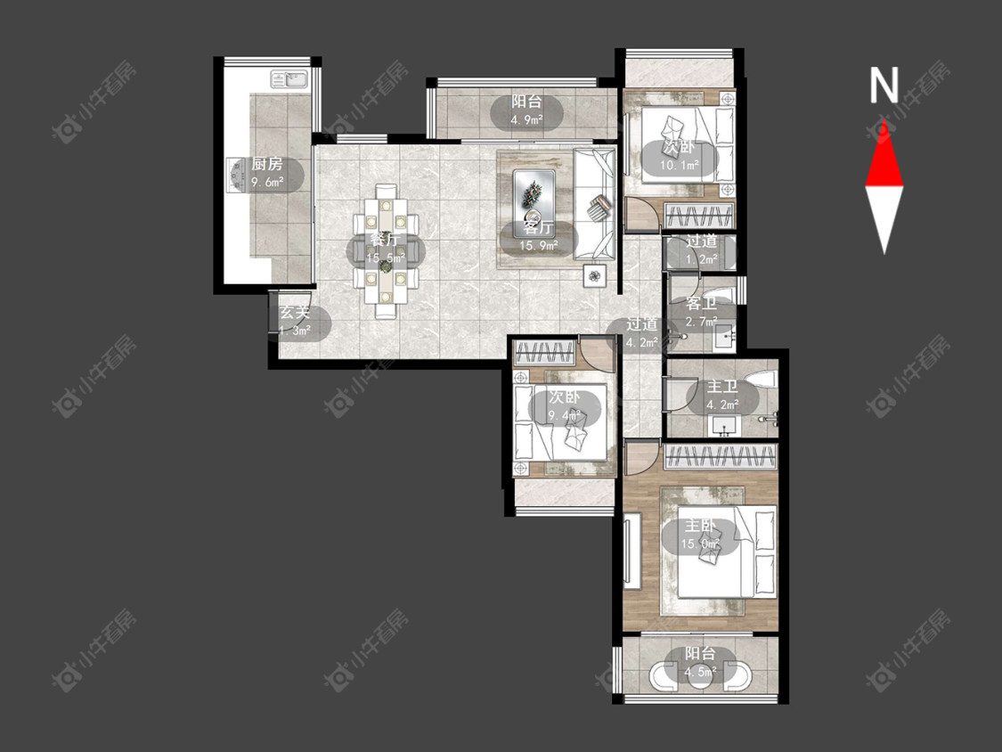 常州云山诗意在售二手房源户型图_小牛看房